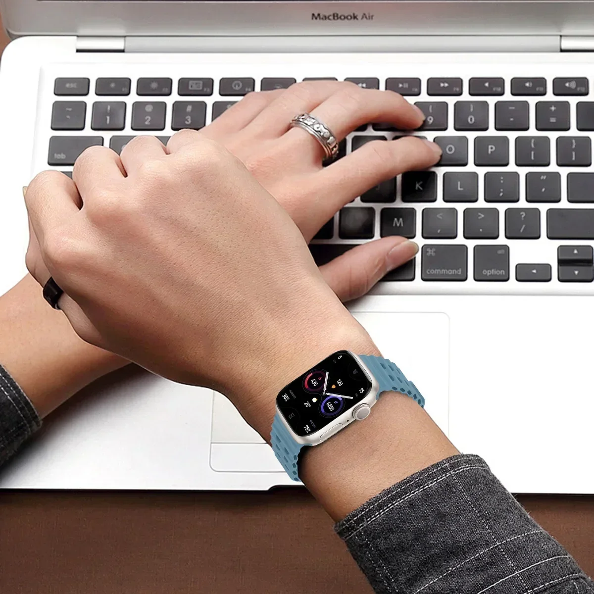 Strap for Apple Watch Ultra 2 49mm 45mm 44mm 42mm 38mm 41mm 40mm Silicone Ocean belt for iWatch series 10 9 8 7 se 5 4 3 Correa