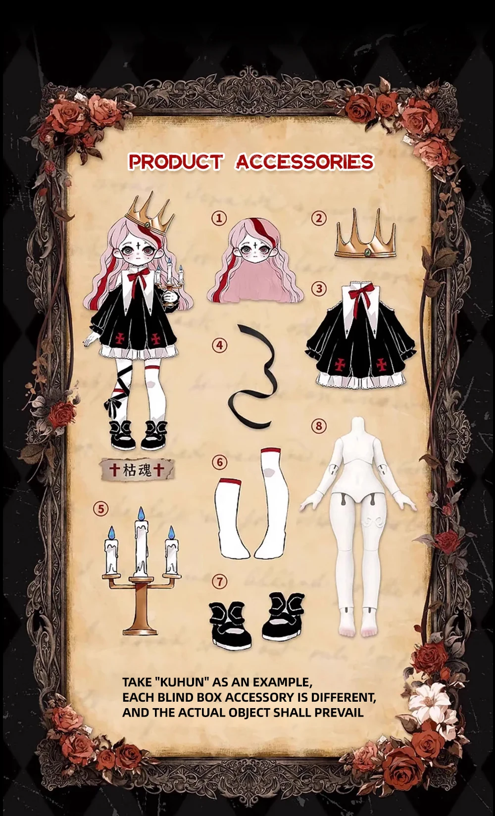 In Stock Nyssa Eerie Nightmare Series 1/12 Bjd Movable joint doll Blind Box Mystery Box Kawaii Action Anime Figure Toys Gift