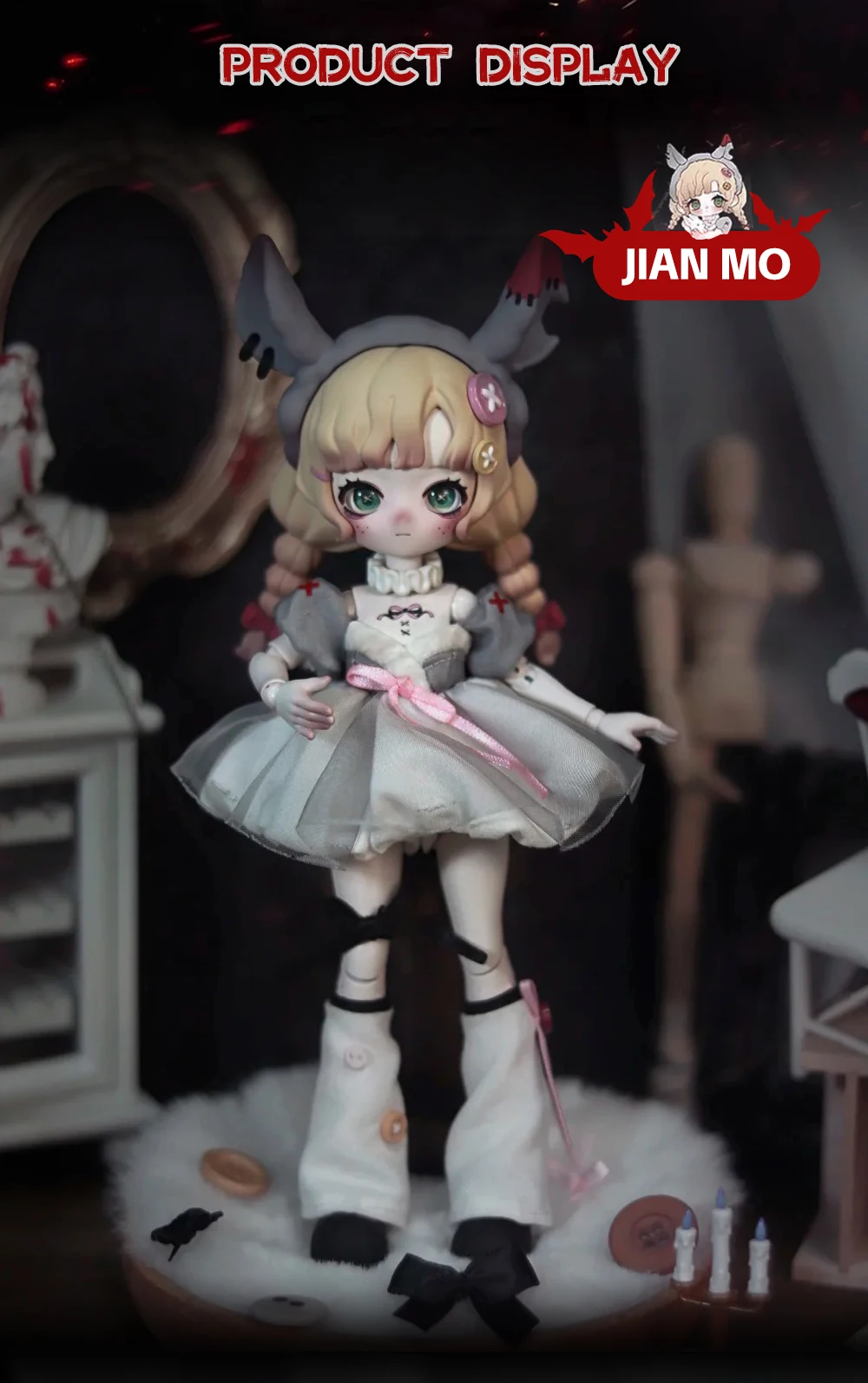 In Stock Nyssa Eerie Nightmare Series 1/12 Bjd Movable joint doll Blind Box Mystery Box Kawaii Action Anime Figure Toys Gift