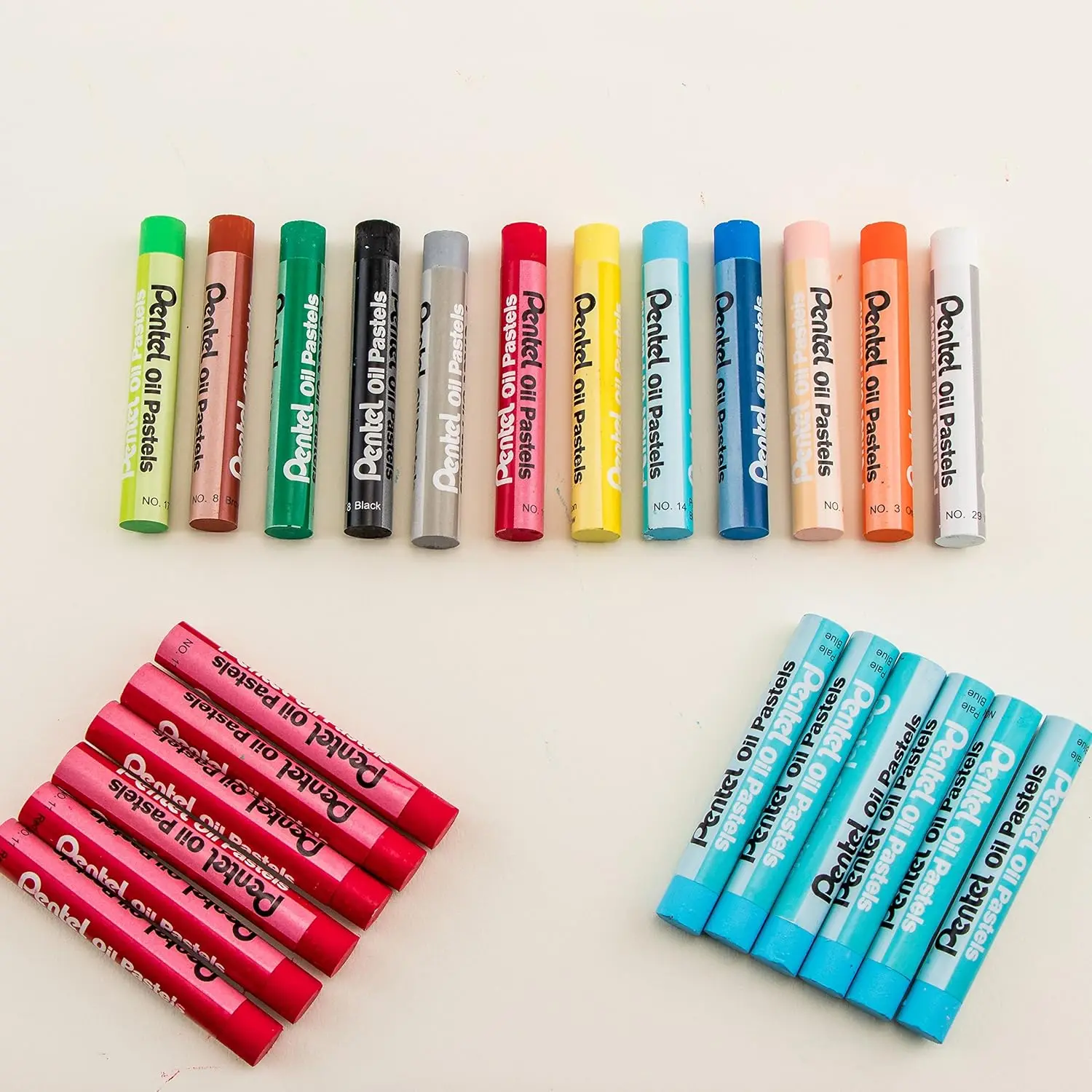 Pentel Arts Oil Pastel Set 6/12/25/50 Assorted Colors Brilliant Pastels Apply Smoothly and Blend Easily for Subtle Shades PHN
