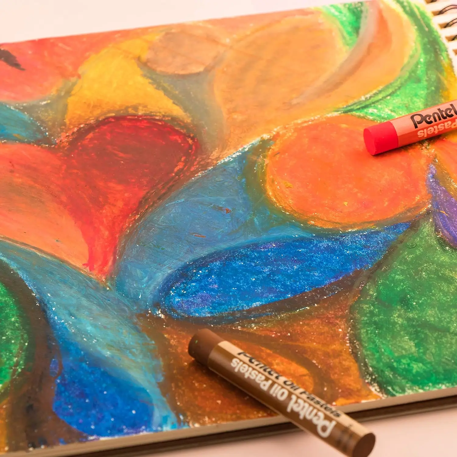 Pentel Arts Oil Pastel Set 6/12/25/50 Assorted Colors Brilliant Pastels Apply Smoothly and Blend Easily for Subtle Shades PHN