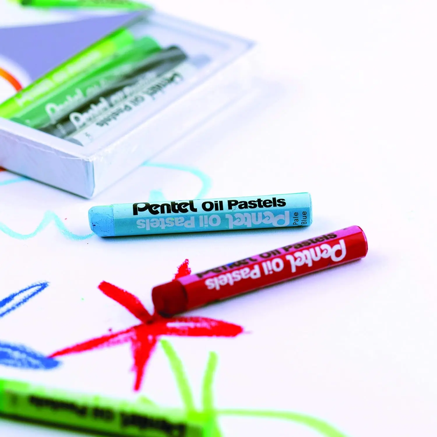 Pentel Arts Oil Pastel Set 6/12/25/50 Assorted Colors Brilliant Pastels Apply Smoothly and Blend Easily for Subtle Shades PHN