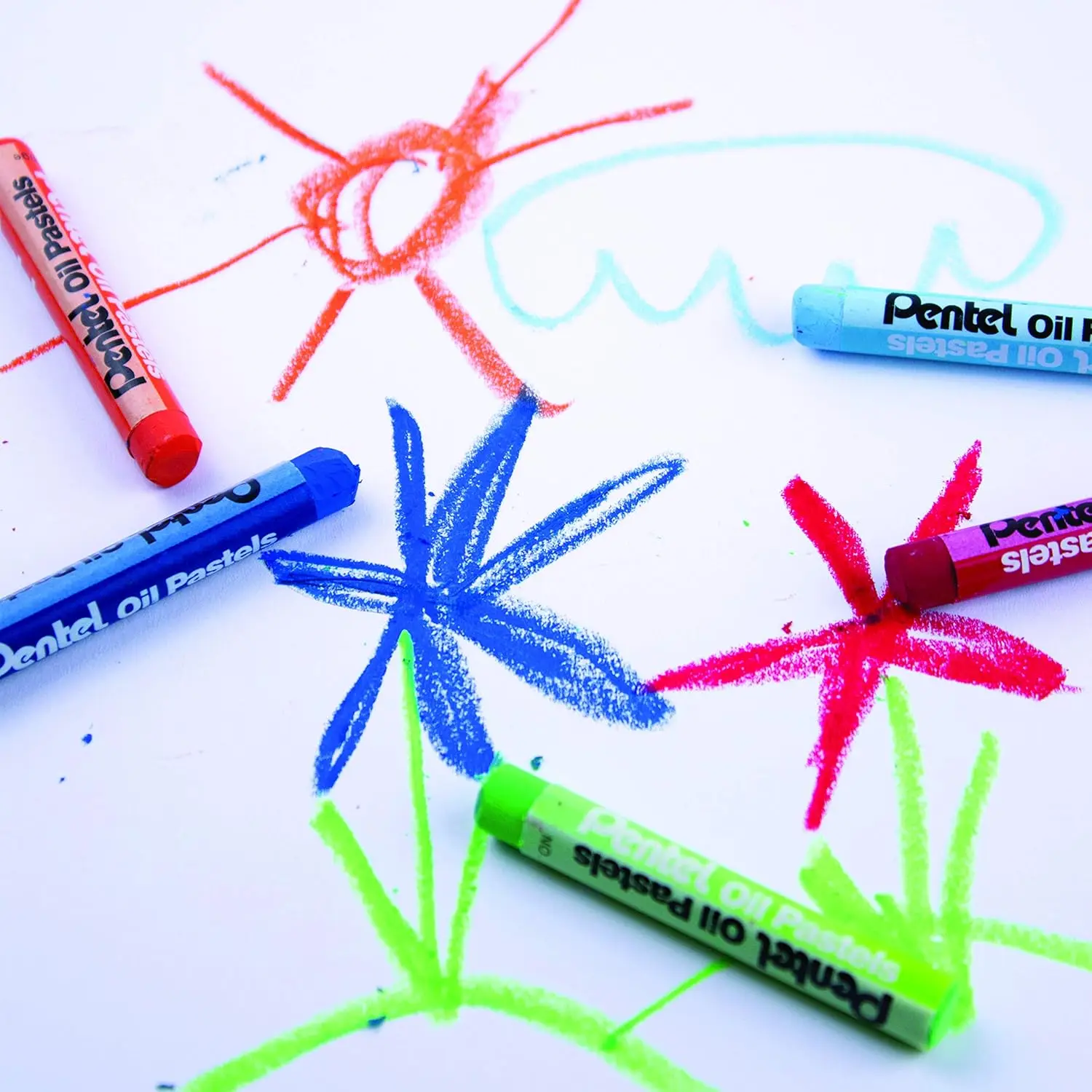 Pentel Arts Oil Pastel Set 6/12/25/50 Assorted Colors Brilliant Pastels Apply Smoothly and Blend Easily for Subtle Shades PHN