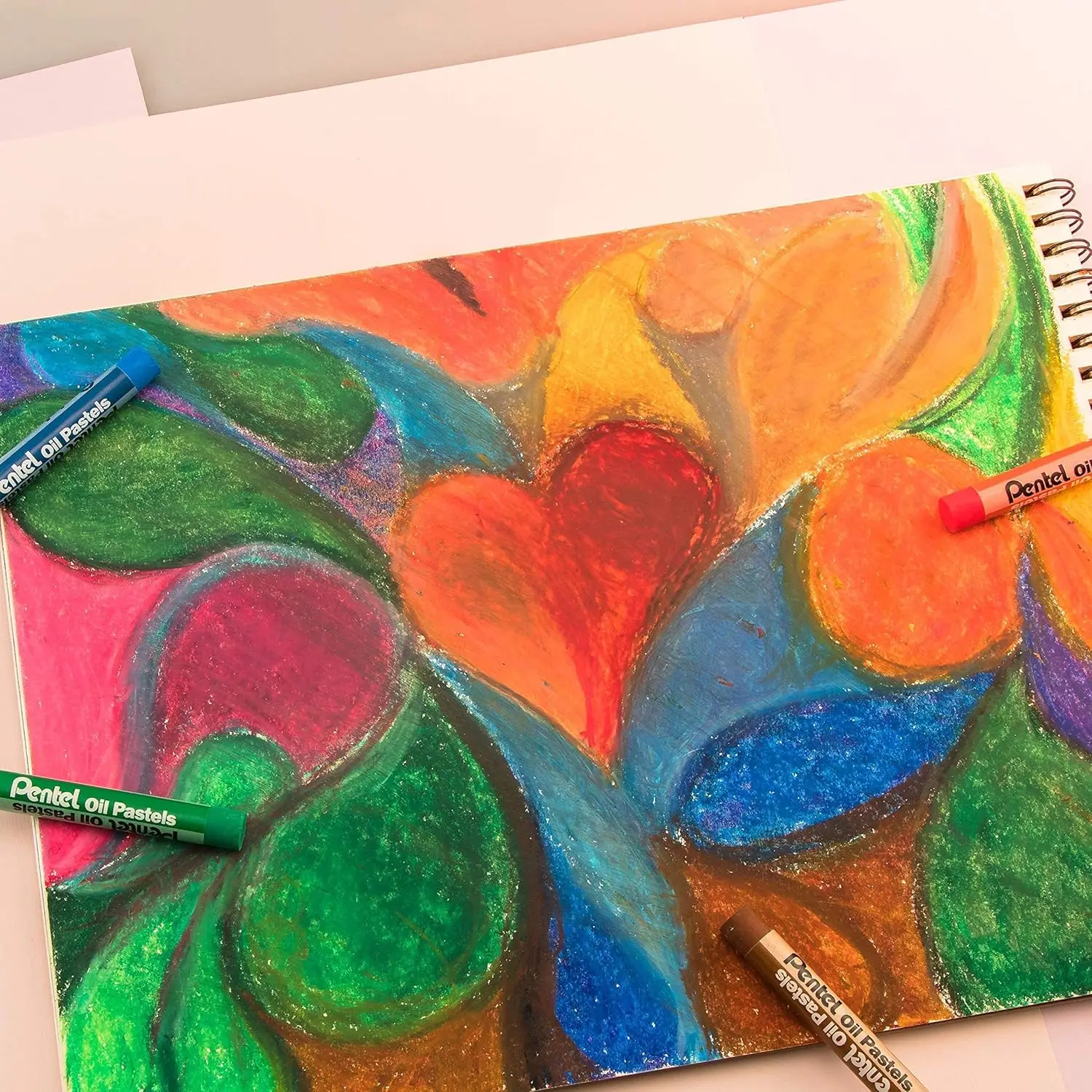 Pentel Arts Oil Pastel Set 6/12/25/50 Assorted Colors Brilliant Pastels Apply Smoothly and Blend Easily for Subtle Shades PHN
