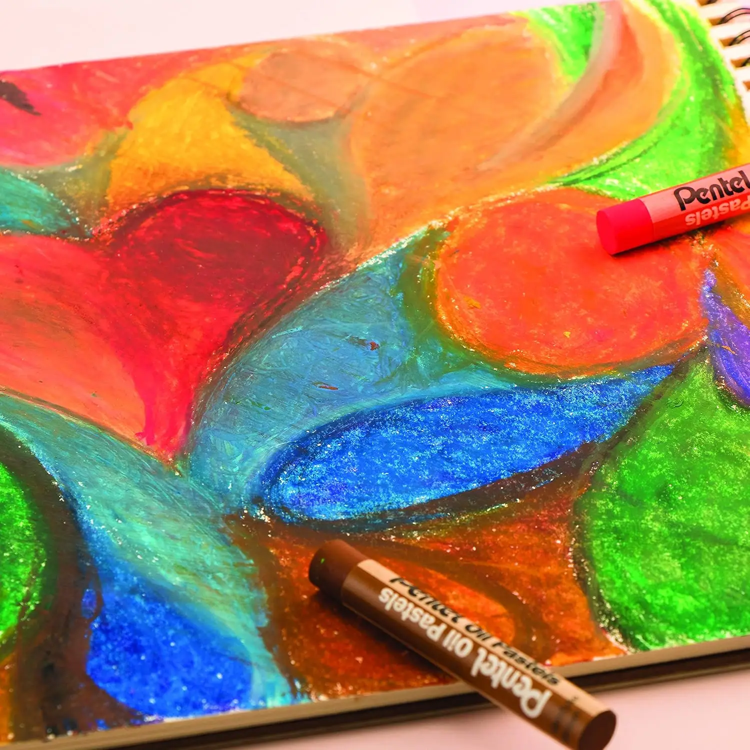Pentel Arts Oil Pastel Set 6/12/25/50 Assorted Colors Brilliant Pastels Apply Smoothly and Blend Easily for Subtle Shades PHN