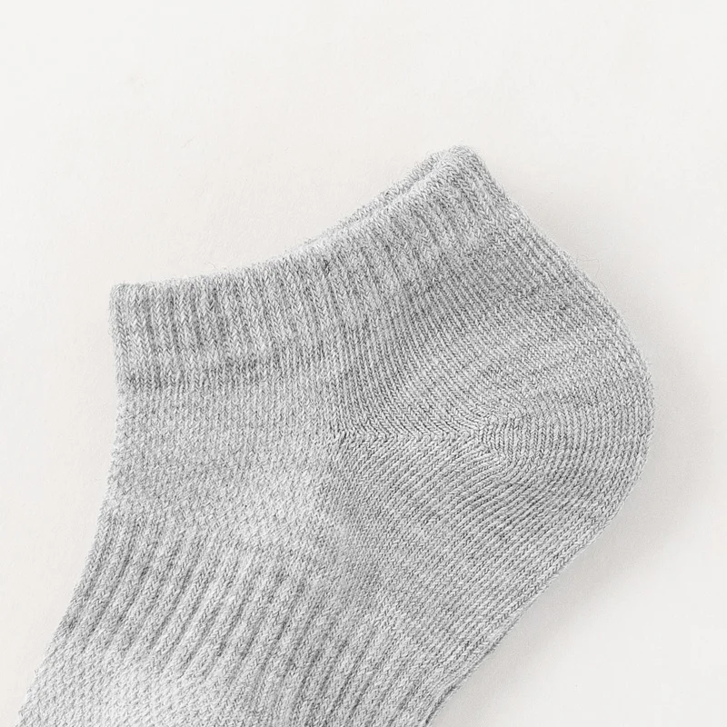 6 Pairs Kids Socks Breathable Mesh Girls Ankle Socks White Black Solid Colors Boys Sports Socks for Spring Summer
