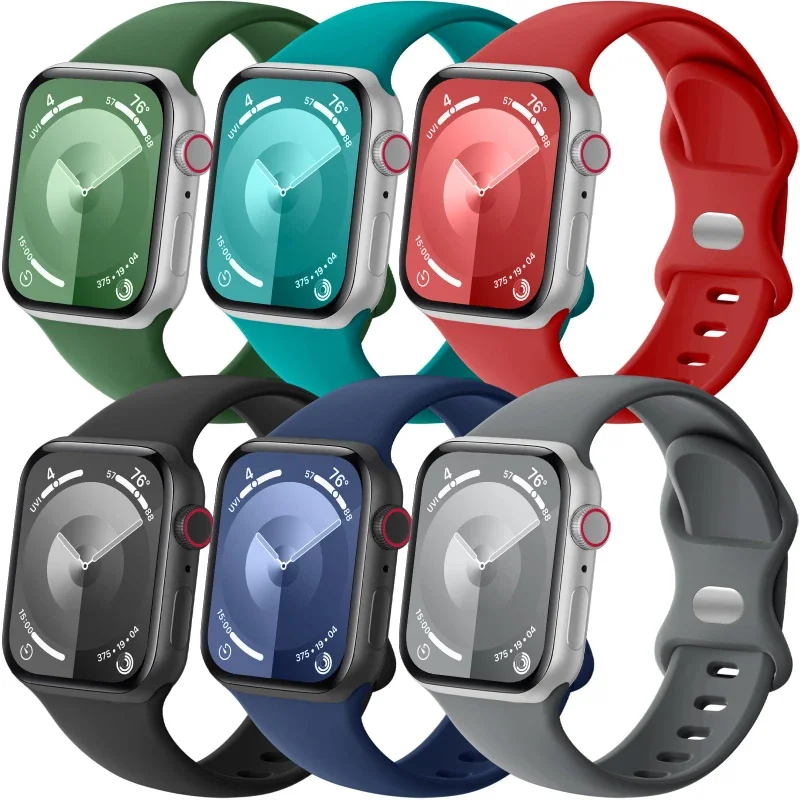 Glass+Case+band For Apple Watch bands 44mm 40mm 45mm 41-38mm 42mm Silicone sport bracelet iWatch series10 8 9 7 6 5 4 3 SE strap