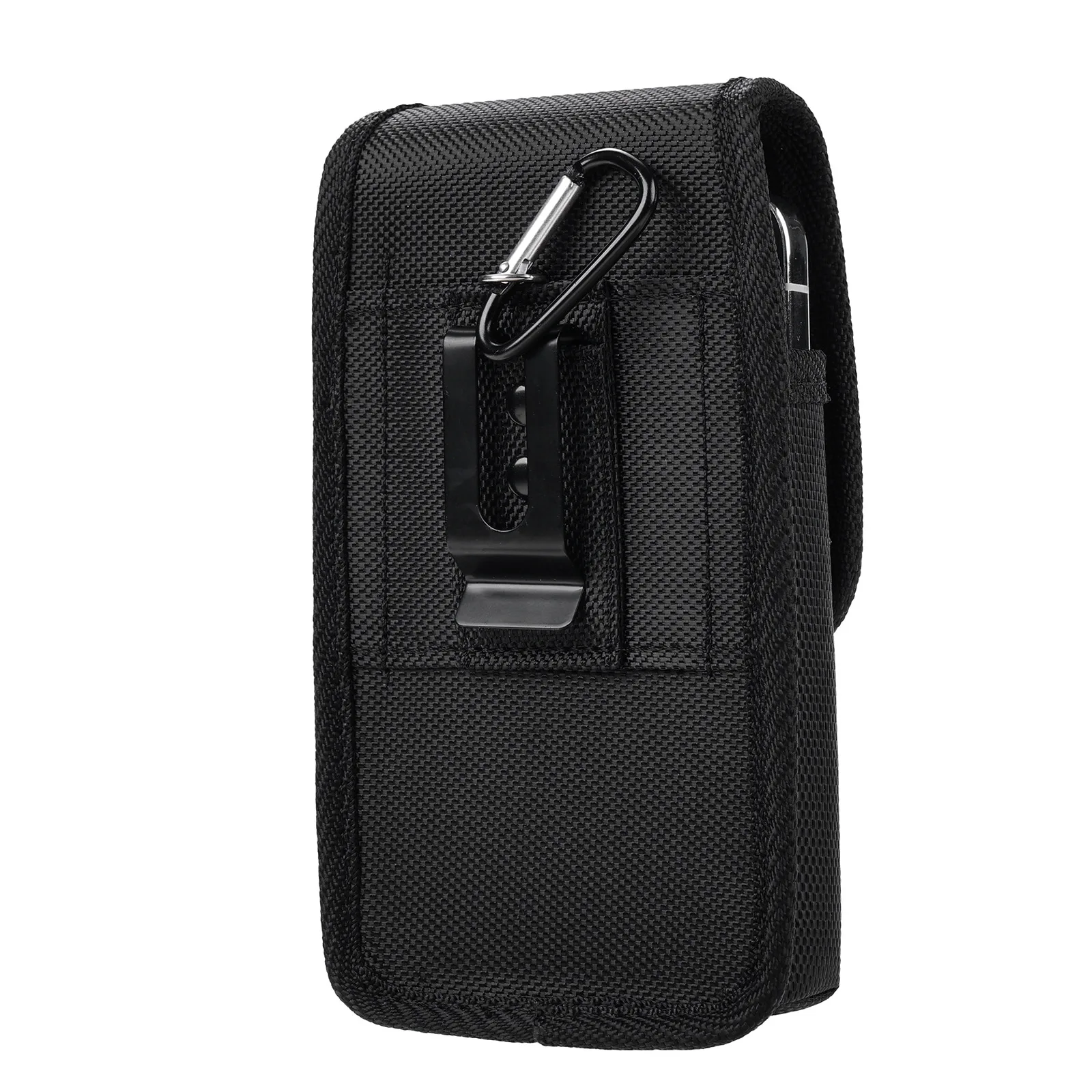 Men's Nylon Dual Pocket Cell Phone Belt Pouch Case - Durable, Outdoor Cell Phone Pouch Case