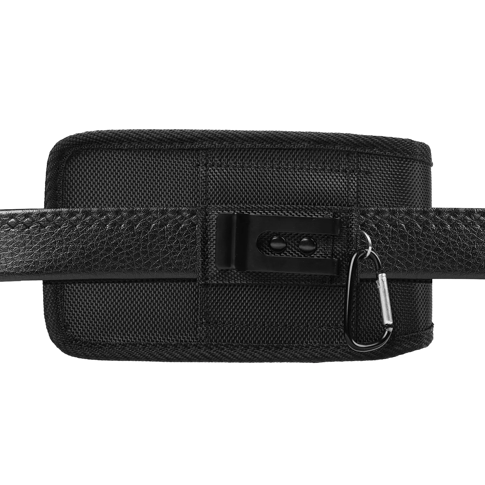 Men's Nylon Dual Pocket Cell Phone Belt Pouch Case - Durable, Outdoor Cell Phone Pouch Case