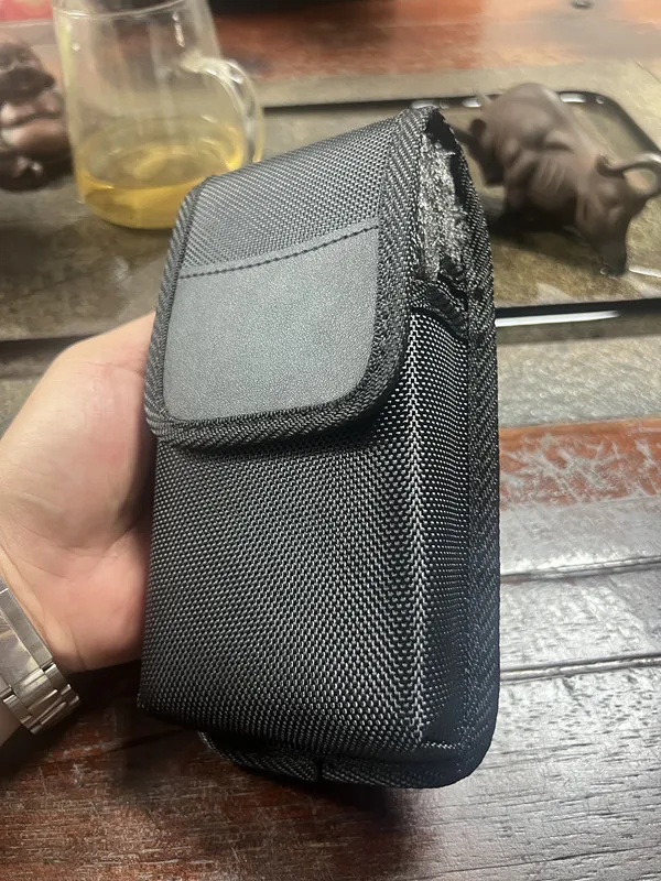 Men's Nylon Dual Pocket Cell Phone Belt Pouch Case - Durable, Outdoor Cell Phone Pouch Case