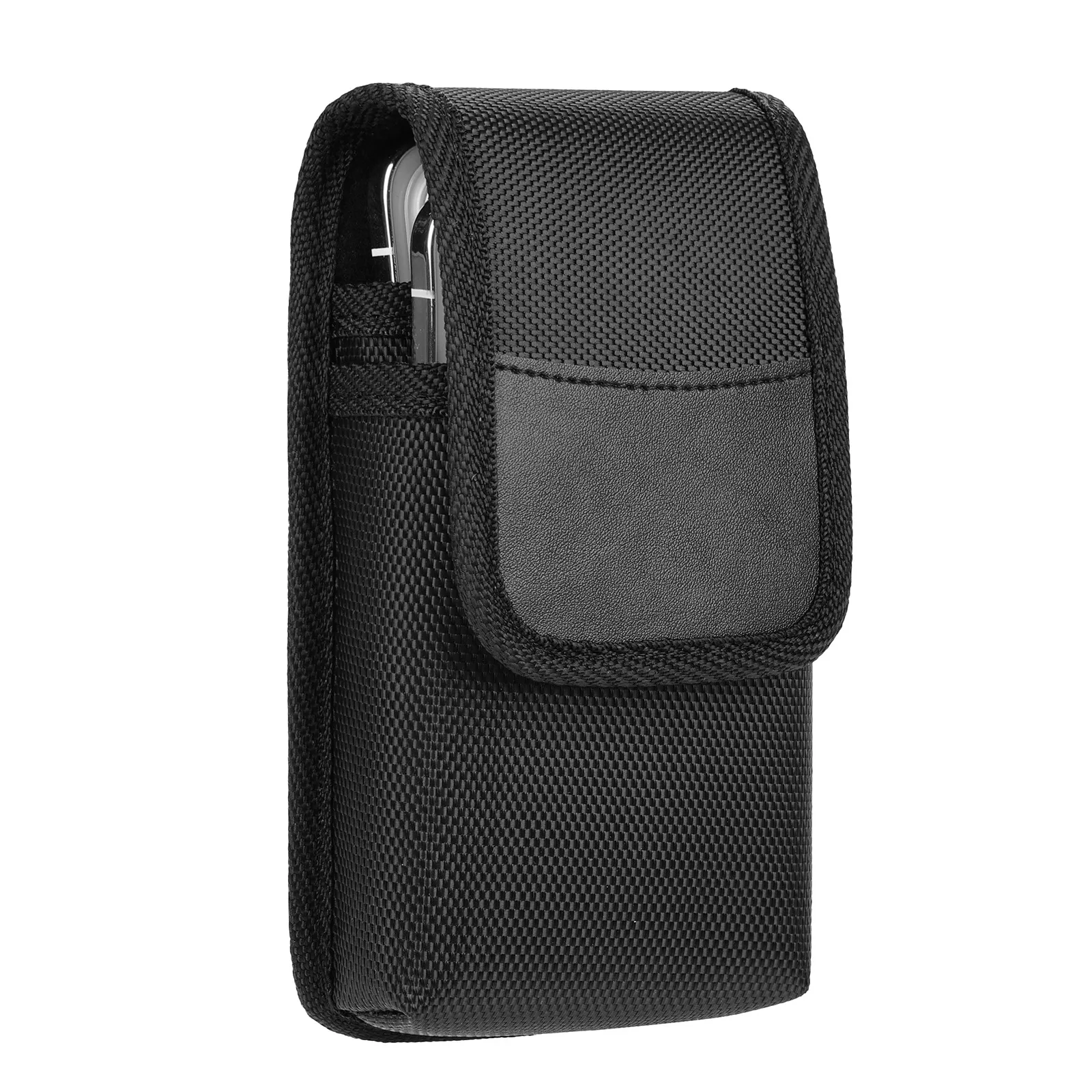 Men's Nylon Dual Pocket Cell Phone Belt Pouch Case - Durable, Outdoor Cell Phone Pouch Case