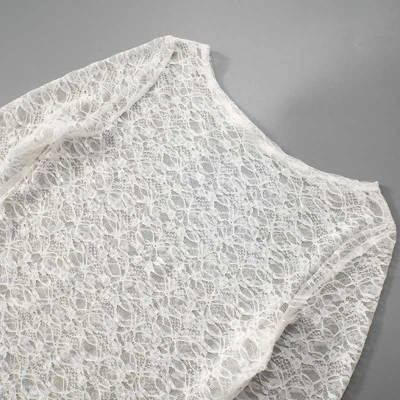 2025 Spring And Summer Women'S New Solid Color Lace Slant Hem Sexy Long Sleeve T-Shirt Top Fashion Spice Girl Lace Tops