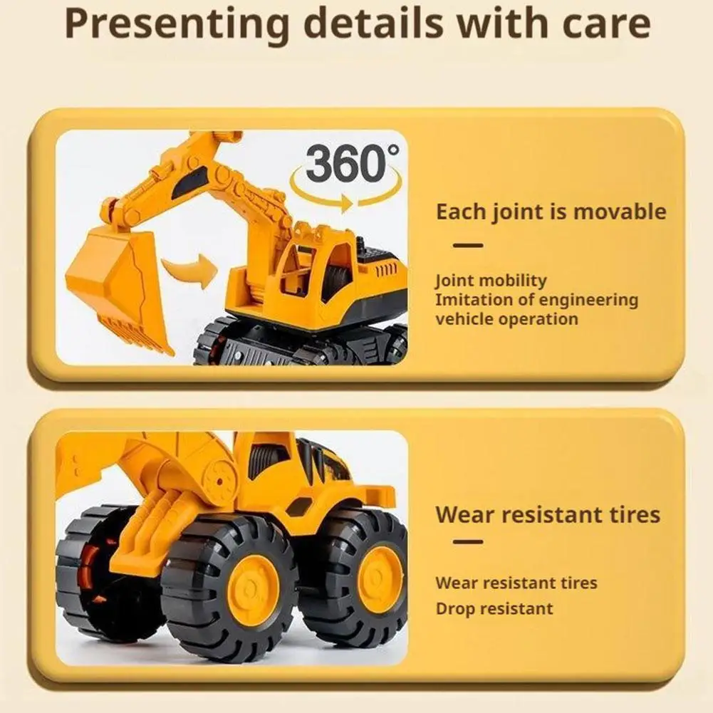 Inertial Driving Construction Truck Toy Beach Digger Bulldozer Tipper Early Education Construction Vehicles Toys Kids Toys