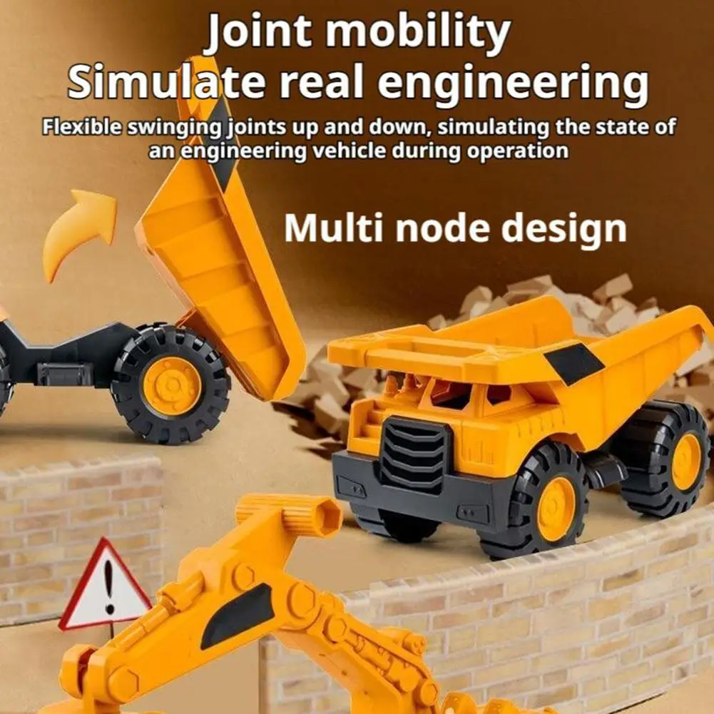 Inertial Driving Construction Truck Toy Beach Digger Bulldozer Tipper Early Education Construction Vehicles Toys Kids Toys