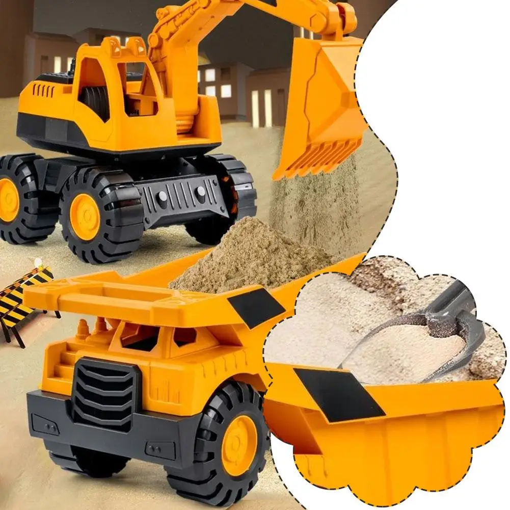 Inertial Driving Construction Truck Toy Beach Digger Bulldozer Tipper Early Education Construction Vehicles Toys Kids Toys