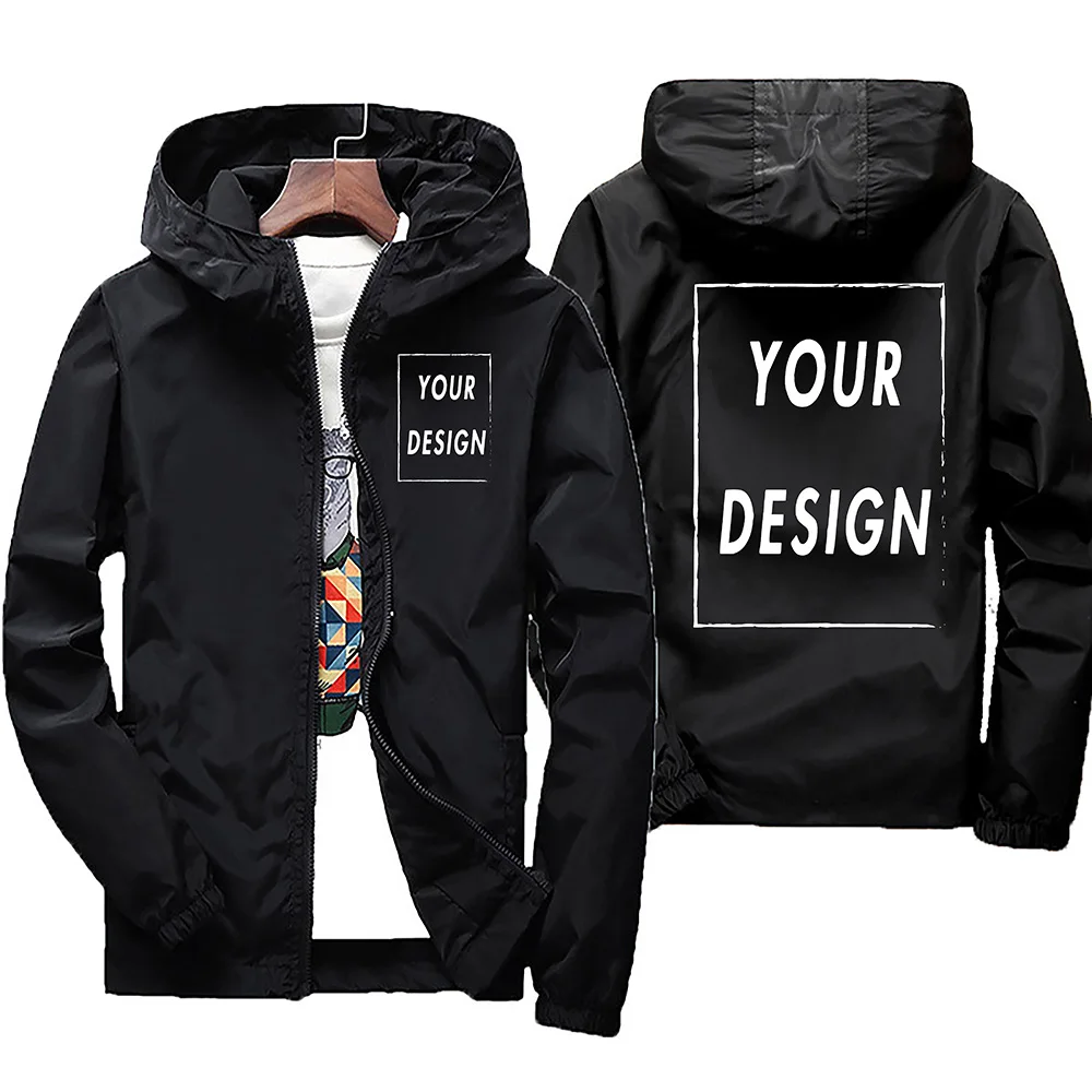 2025 Spring And Autumn Men windbreaker hooded fallow jacket Travel Camp Out Mountain Climbing zipper Men windbreaker jacket
