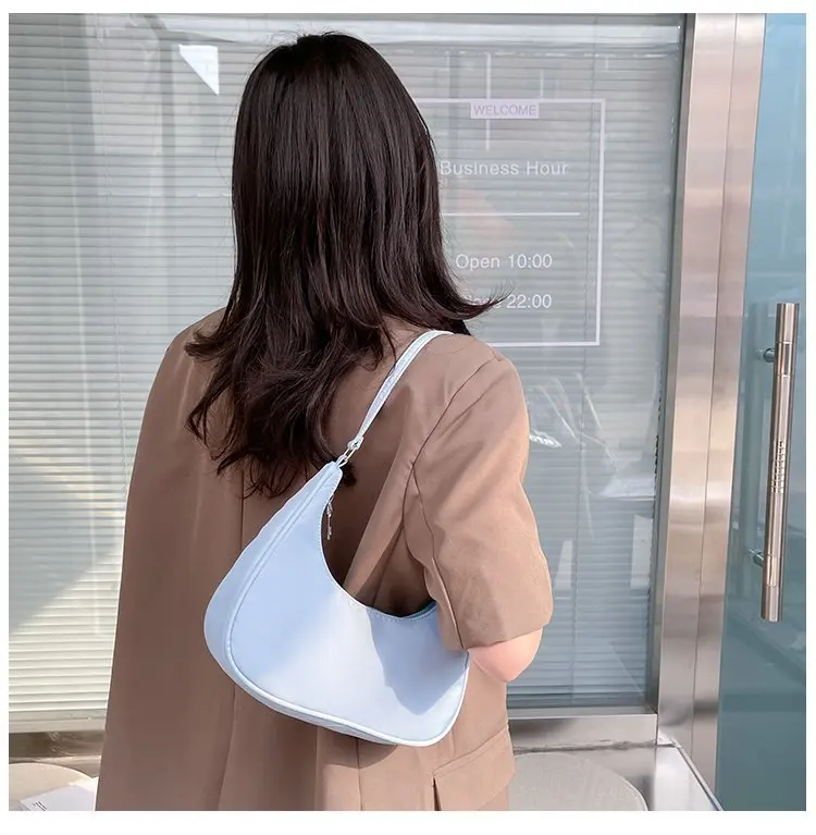 Fashionable Shoulder Underarm Bag Light Small Solid Color Satchel Stylish Women Tote Bag, Suitable for Daily Work Outdoor Party