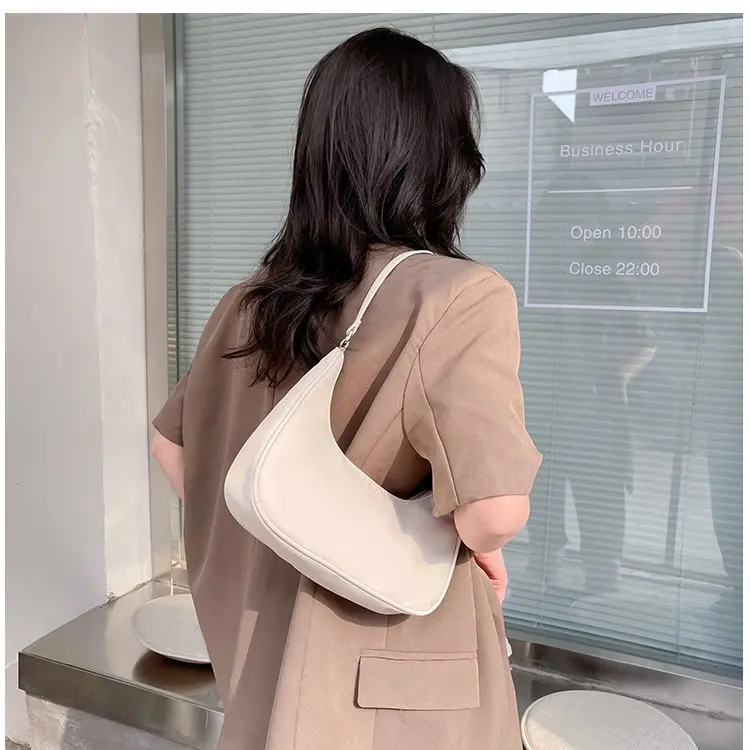 Fashionable Shoulder Underarm Bag Light Small Solid Color Satchel Stylish Women Tote Bag, Suitable for Daily Work Outdoor Party