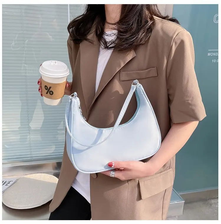 Fashionable Shoulder Underarm Bag Light Small Solid Color Satchel Stylish Women Tote Bag, Suitable for Daily Work Outdoor Party