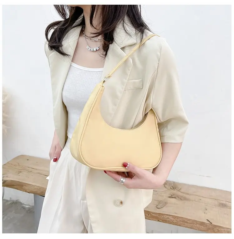 Fashionable Shoulder Underarm Bag Light Small Solid Color Satchel Stylish Women Tote Bag, Suitable for Daily Work Outdoor Party