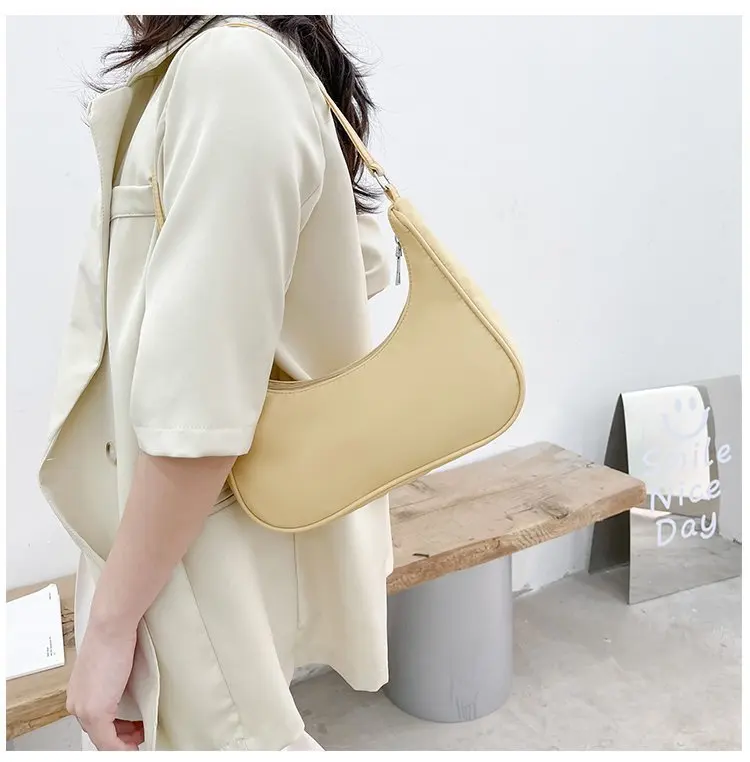 Fashionable Shoulder Underarm Bag Light Small Solid Color Satchel Stylish Women Tote Bag, Suitable for Daily Work Outdoor Party