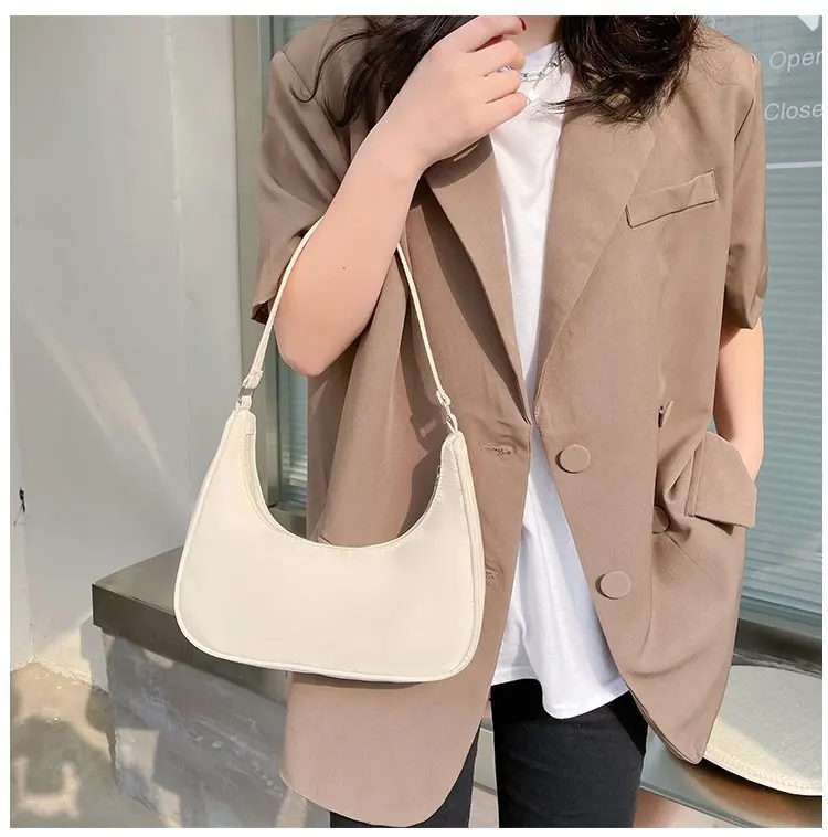 Fashionable Shoulder Underarm Bag Light Small Solid Color Satchel Stylish Women Tote Bag, Suitable for Daily Work Outdoor Party