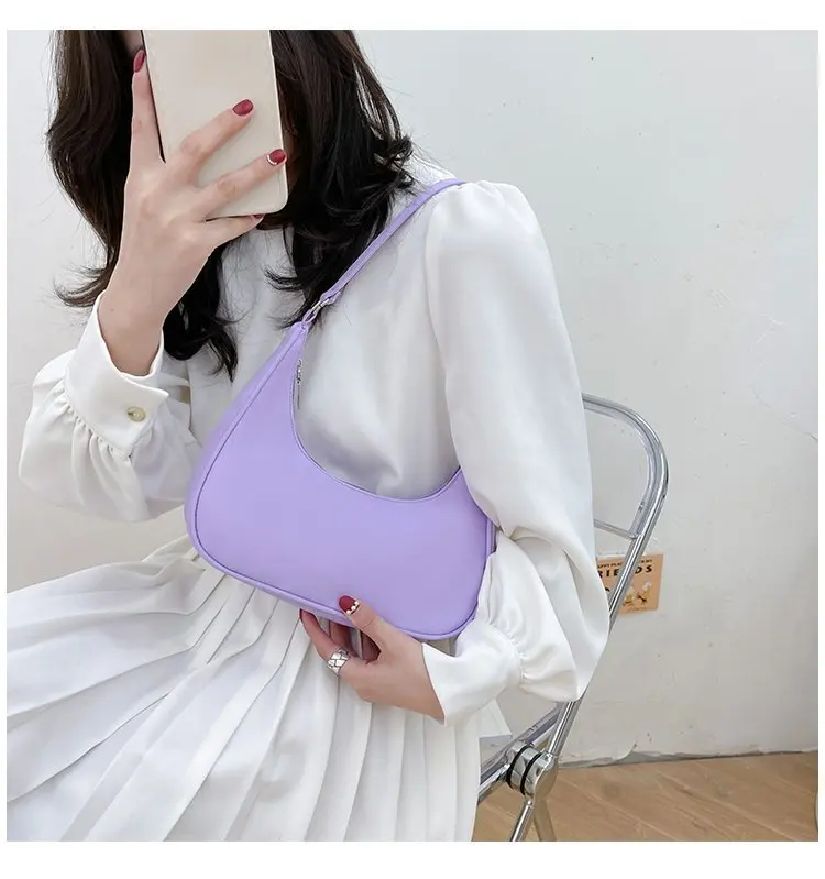 Fashionable Shoulder Underarm Bag Light Small Solid Color Satchel Stylish Women Tote Bag, Suitable for Daily Work Outdoor Party