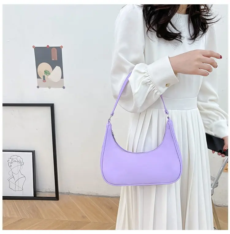 Fashionable Shoulder Underarm Bag Light Small Solid Color Satchel Stylish Women Tote Bag, Suitable for Daily Work Outdoor Party