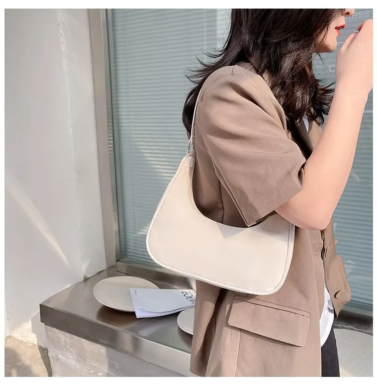 Fashionable Shoulder Underarm Bag Light Small Solid Color Satchel Stylish Women Tote Bag, Suitable for Daily Work Outdoor Party