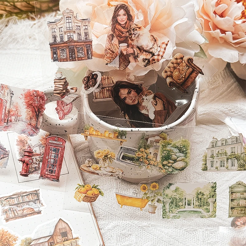 Mr Paper 100Pcs/box Flowering Seasons Series Boxed Stickers Peoples' Handbook Stickers Cute Style DIY Scrapbook Picture Book
