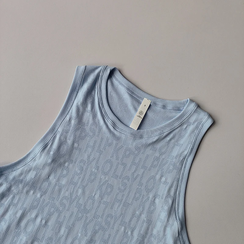 New Sleeveless Pilates Sports Blouse for Women's Summer Thin Vest Fitness Quick-drying Sleeveless Yoga Shirts Top Loose Suit