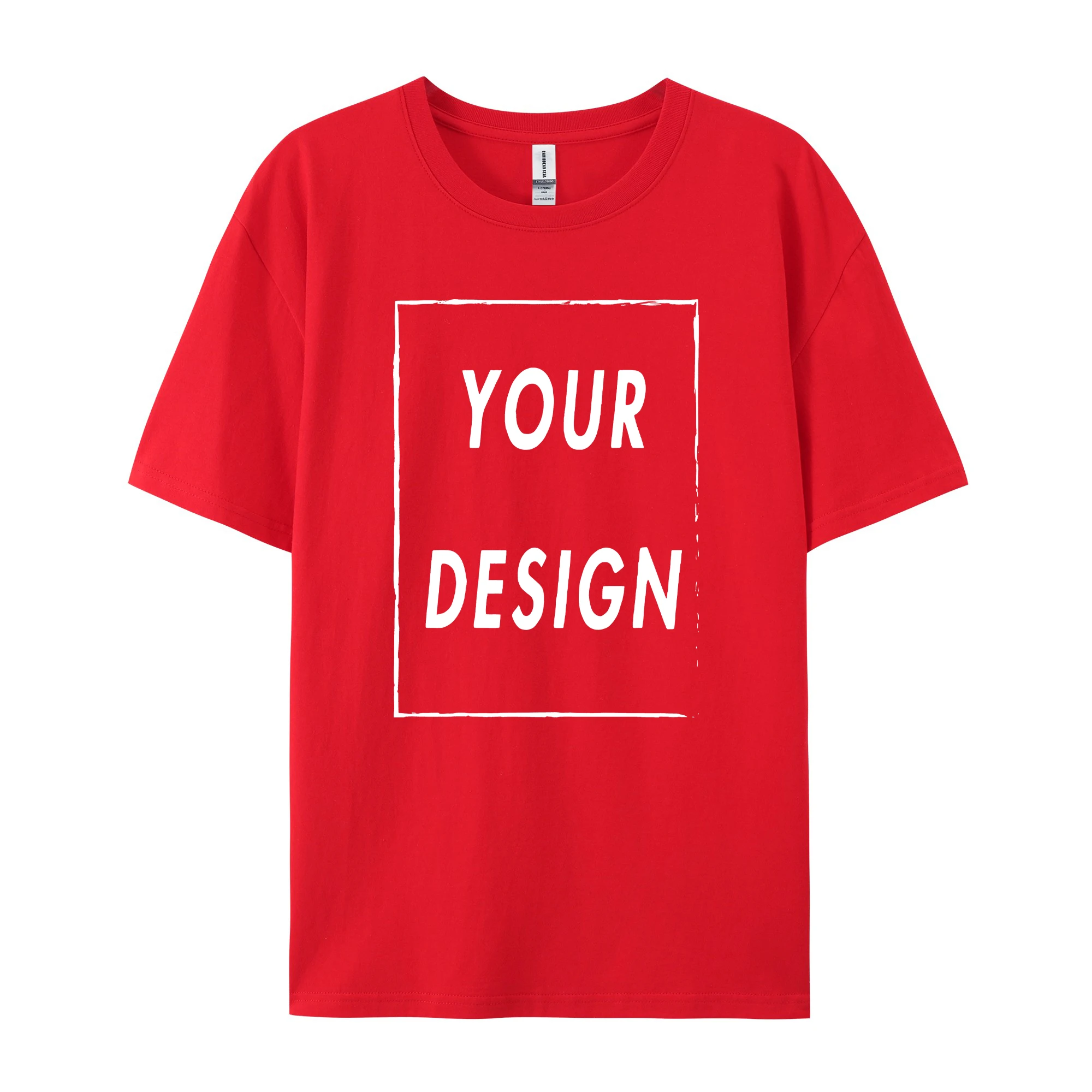 180g Custom Women Men Customised Printed 100% Cotton Short Sleeve Your Logo Photo Brand Text Tee Personalize Graphic Clothing
