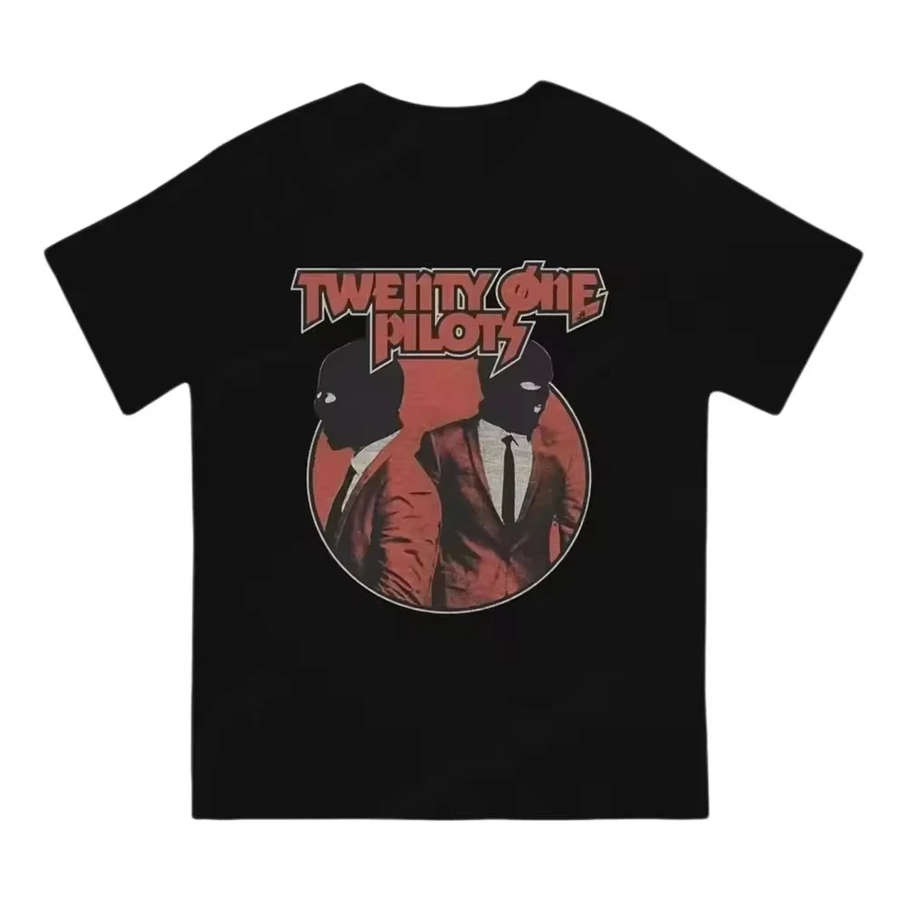 Twenty One Pilots Band World Tour Back T-shirt Women Men Short Sleeve Oversized Rapper Hip Hop Punk Street Harajuku Unisex Tees