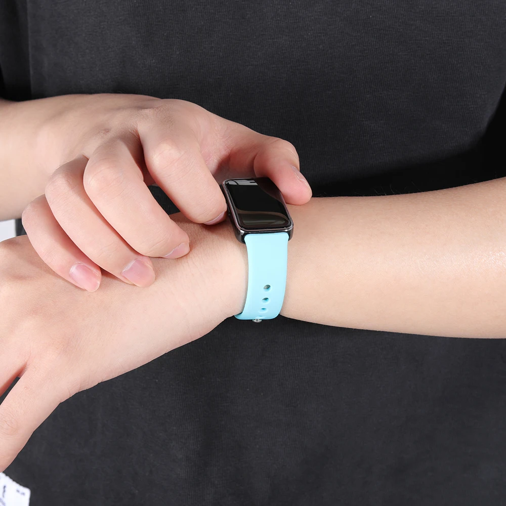 Silicone Strap For Huawei Band 10 9 8 Replacement Wristband Sport Bracelet Correa Huawei Smart Band 10 9 8 NFC Strap Accessories