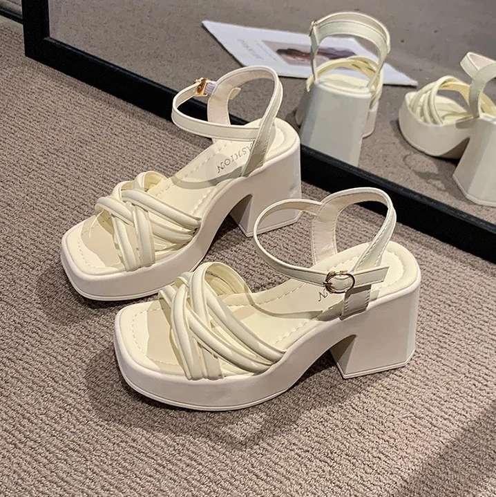 2025 New Summer Casual Waterproof Women's Sandals Fashionable Increased Heel Platform Wedges Stylish Roman Loafers for Women