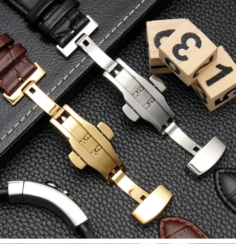 Arc Interface Calf Genuine Leather Watch Band 18mm 19mm 20mm 21mm 22mm 23mm 24mm Suitable for Tissot Seiko Omega Watch Strap