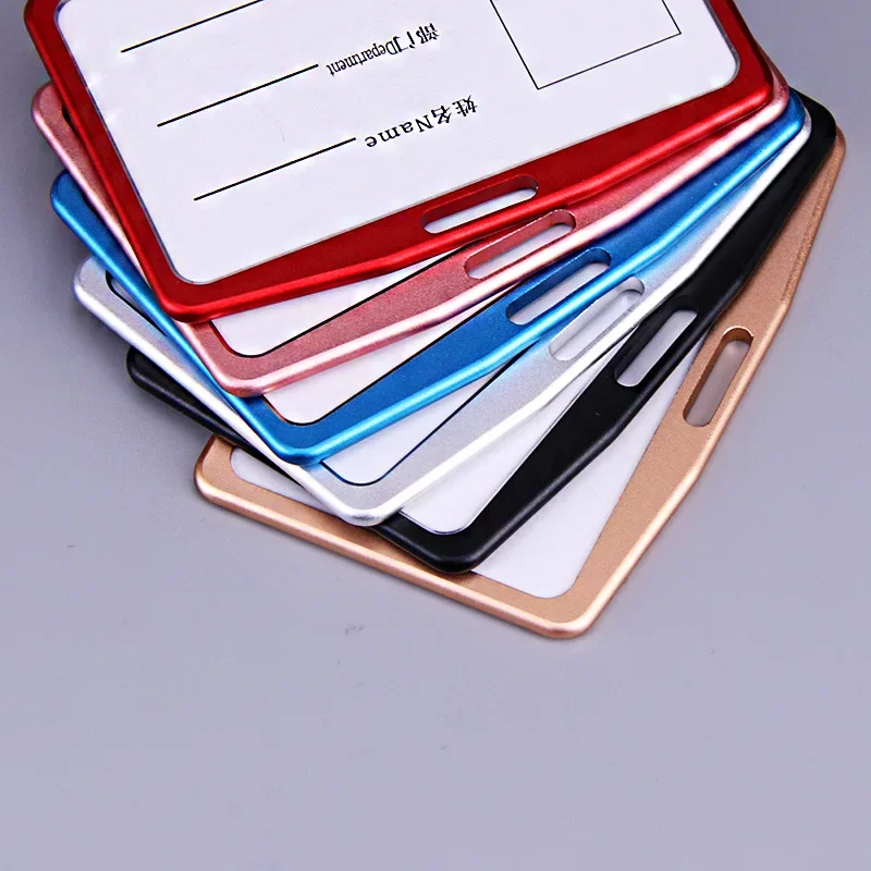 Fashion Cerdit Card Holder Lanyard Aluminum Alloy Work ID Card Holder Business Work Card ID Badge Holder Student Bus Cards Case