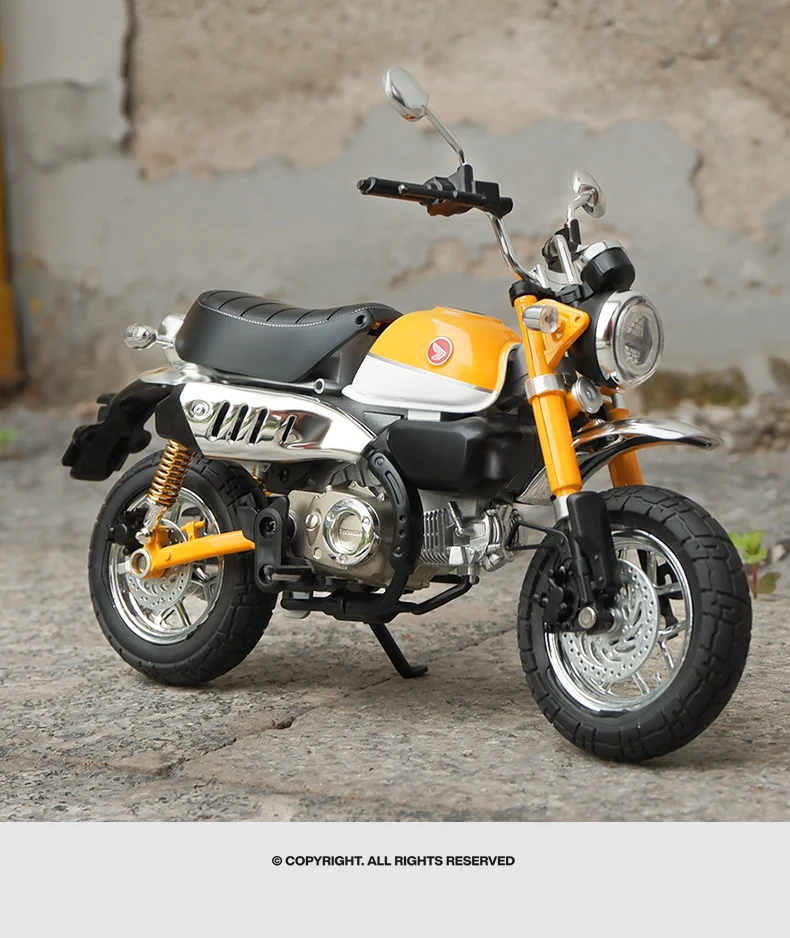 1:9 Honda Monkey 125 MINI Alloy Die Cast Motorcycle Model Toy Vehicle Collection Sound and Light Off Road Autocycle Toys Car