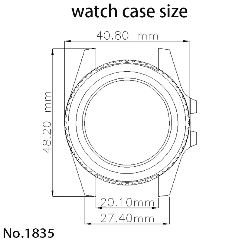 40mm diving watch Case Sapphire Glass For Seiko NH35 NH36 NH34 NH38 2824 Miyota 8215 automatic movement Silver YACHT watch Parts