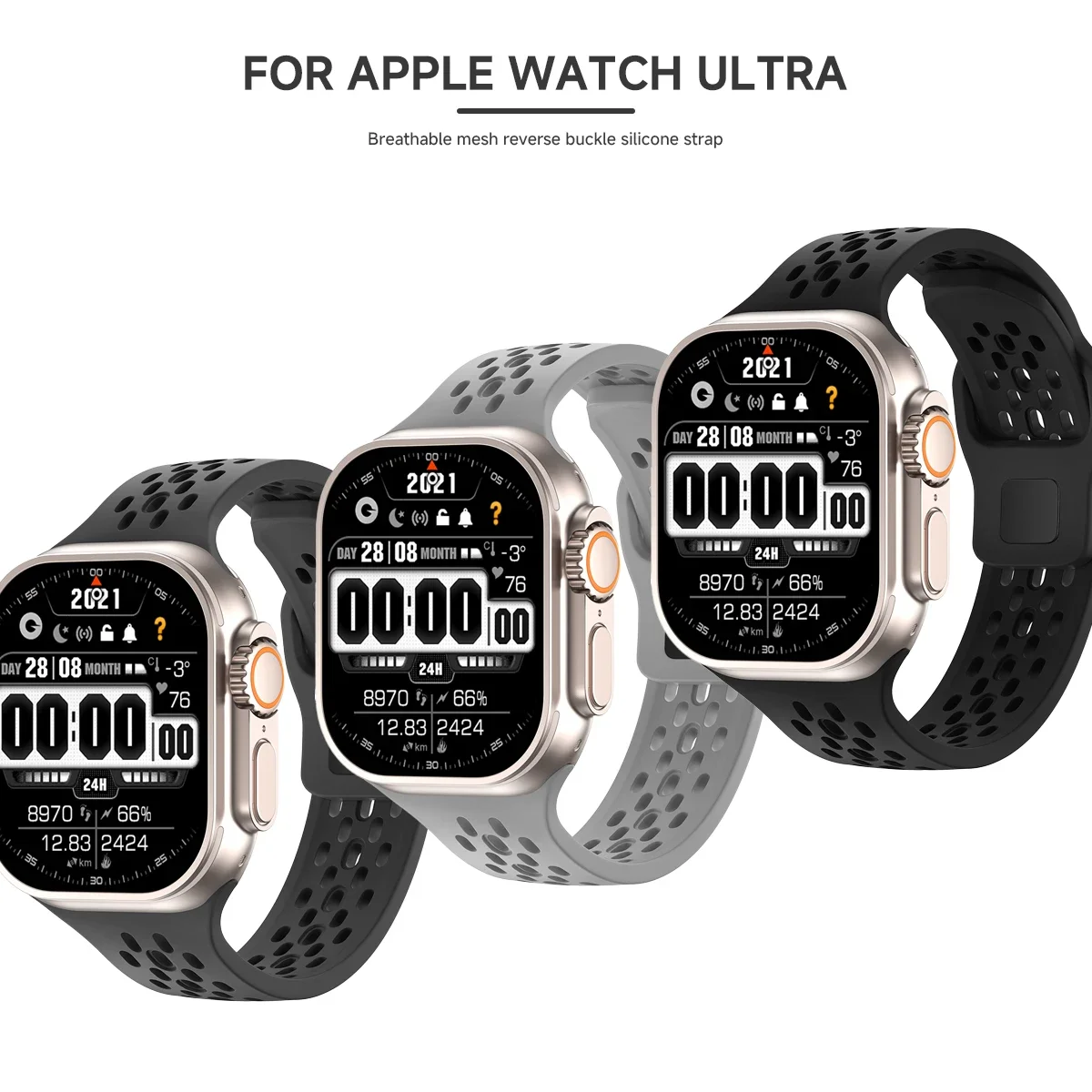 Silicone Band for Apple Watch Strap 46mm 45mm 41mm 44mm 49mm 40mm 42mm Bracelet Correa for Iwatch Series 10 9 8 7 6 5 SE Ultra