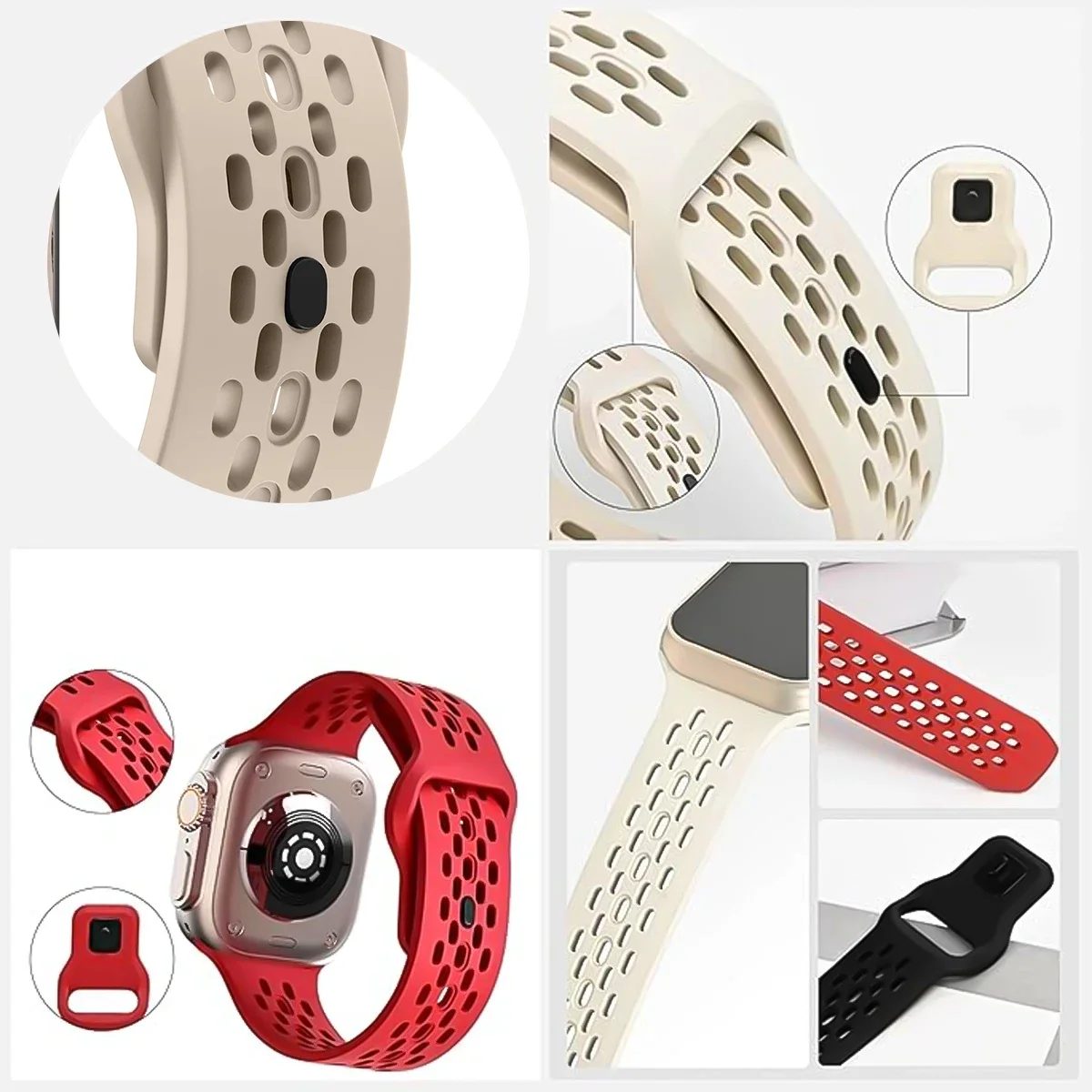 Silicone Band for Apple Watch Strap 46mm 45mm 41mm 44mm 49mm 40mm 42mm Bracelet Correa for Iwatch Series 10 9 8 7 6 5 SE Ultra