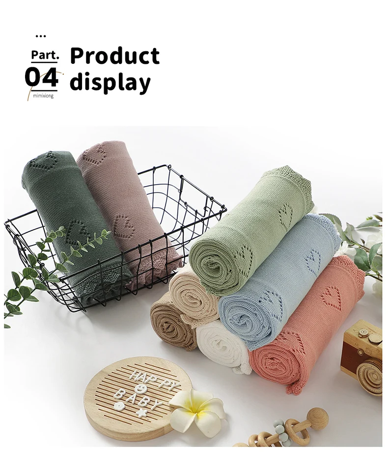 Baby Blankets Knitted 90*70cm Ultra-Soft Cotton Newborn Infant Boys Girls Comforter Stroller Bedding Swaddle Wrap Sleeping Stuff