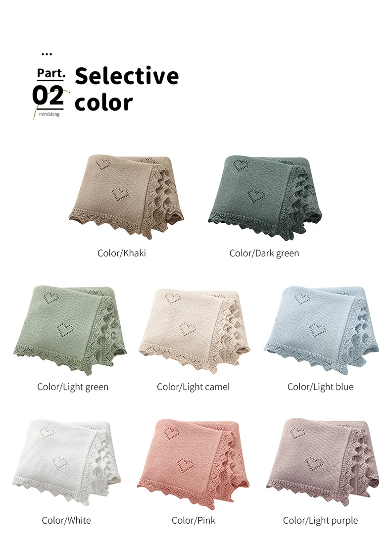 Baby Blankets Knitted 90*70cm Ultra-Soft Cotton Newborn Infant Boys Girls Comforter Stroller Bedding Swaddle Wrap Sleeping Stuff
