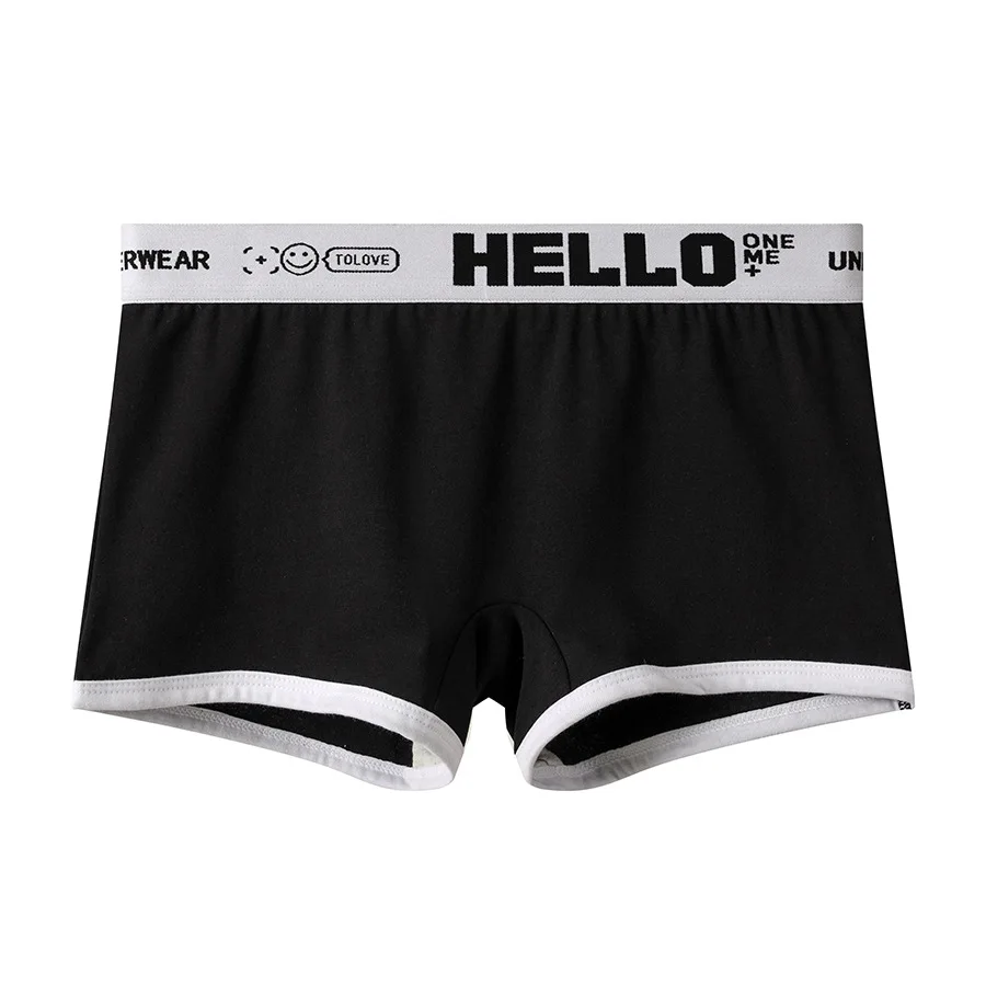 3pcs Set Womens Cotton Boyshorts 45-80kg Boxer Shorts Comfortable Underwear for Women Girl Student Breathable Soft Sexy Panties