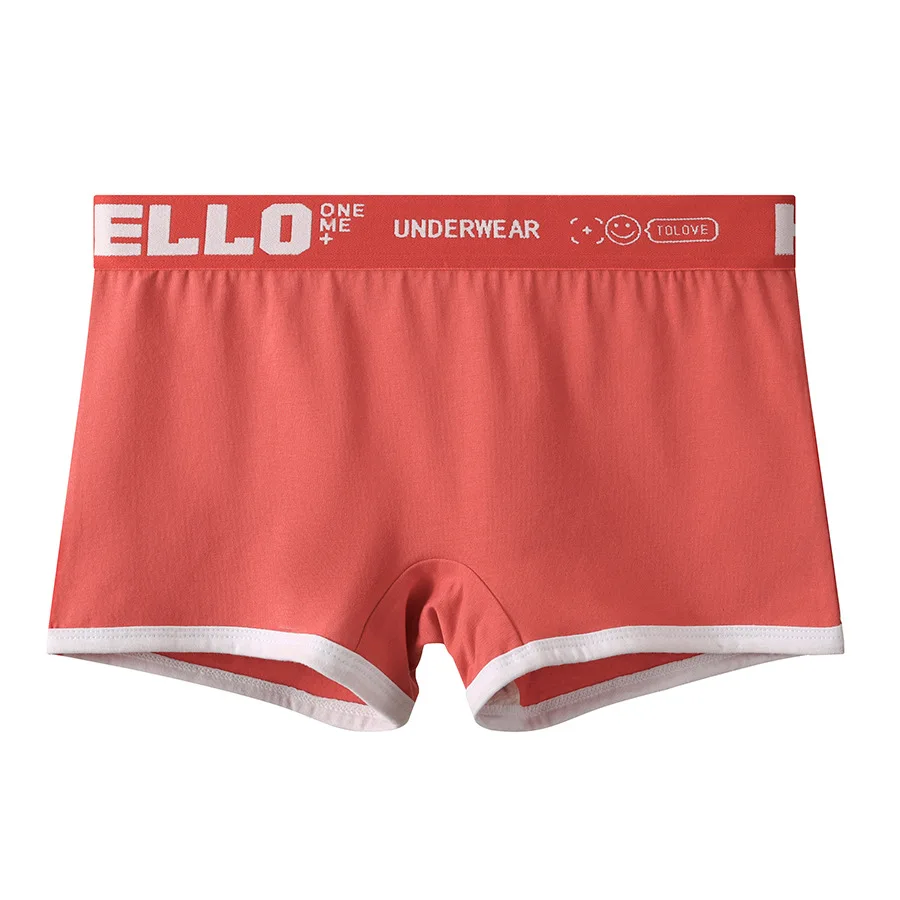 3pcs Set Womens Cotton Boyshorts 45-80kg Boxer Shorts Comfortable Underwear for Women Girl Student Breathable Soft Sexy Panties