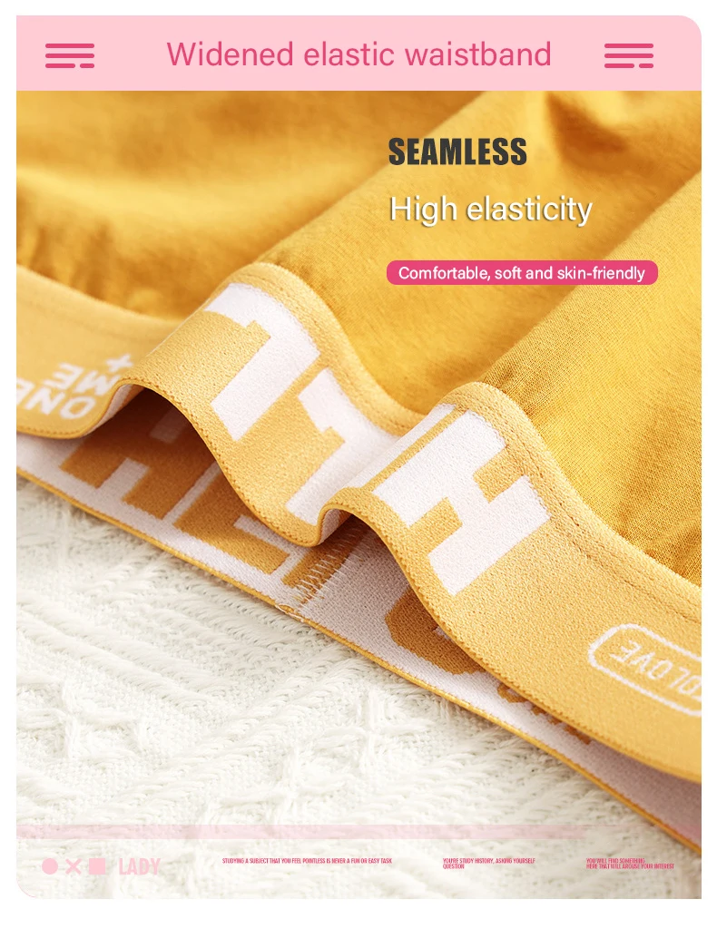 3pcs Set Womens Cotton Boyshorts 45-80kg Boxer Shorts Comfortable Underwear for Women Girl Student Breathable Soft Sexy Panties