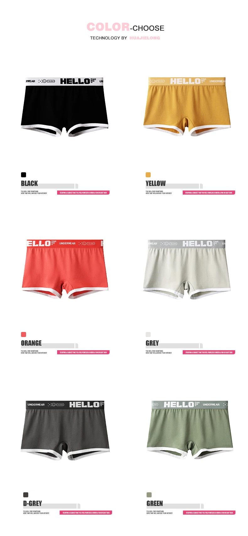 3pcs Set Womens Cotton Boyshorts 45-80kg Boxer Shorts Comfortable Underwear for Women Girl Student Breathable Soft Sexy Panties