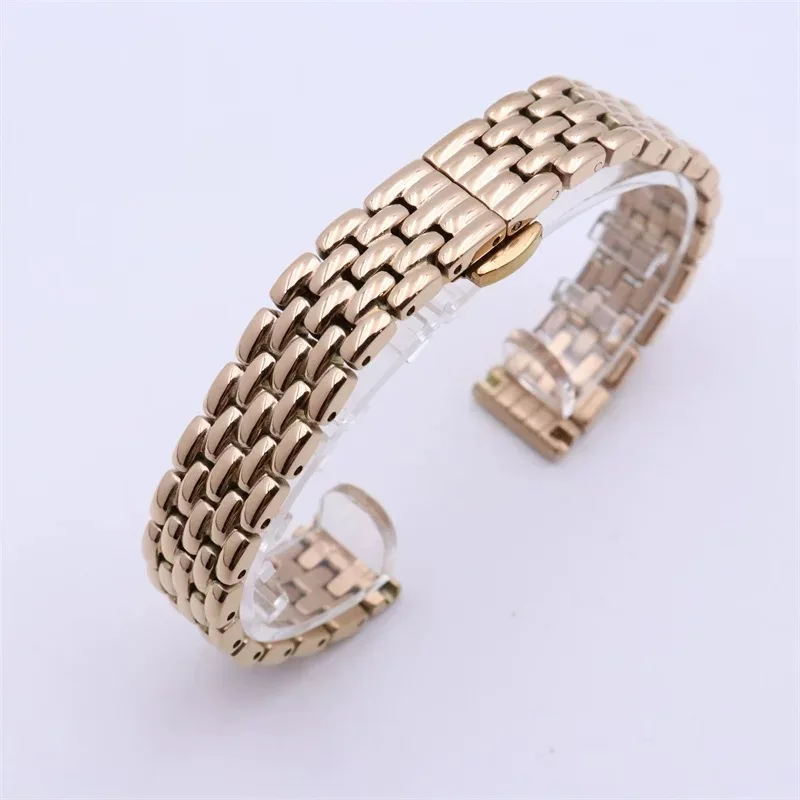 10mm 12mm 14mm 16mm Stainless Steel Strap Watchband Women Silver Gold Black Rose Gold Bracelet Suitable for Any Brand