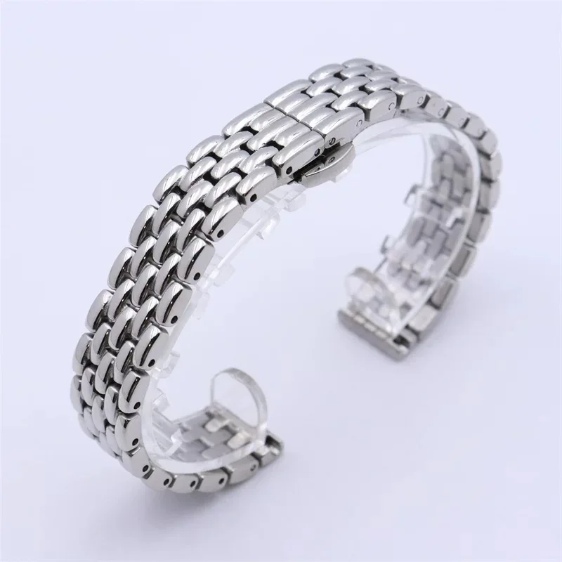 10mm 12mm 14mm 16mm Stainless Steel Strap Watchband Women Silver Gold Black Rose Gold Bracelet Suitable for Any Brand