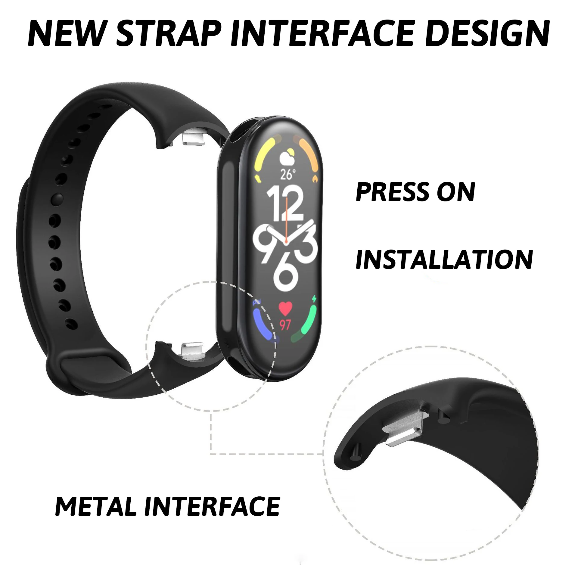 Sport Silicone Strap for Xiaomi Mi Band 10 9 8 Strap NFC Rubber Bracelet Wristband Pulseira Correa Xiaomi Smart Band Accessories